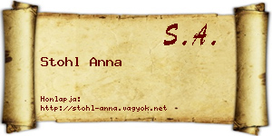 Stohl Anna névjegykártya